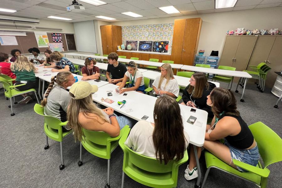 Students at a classroom setting.