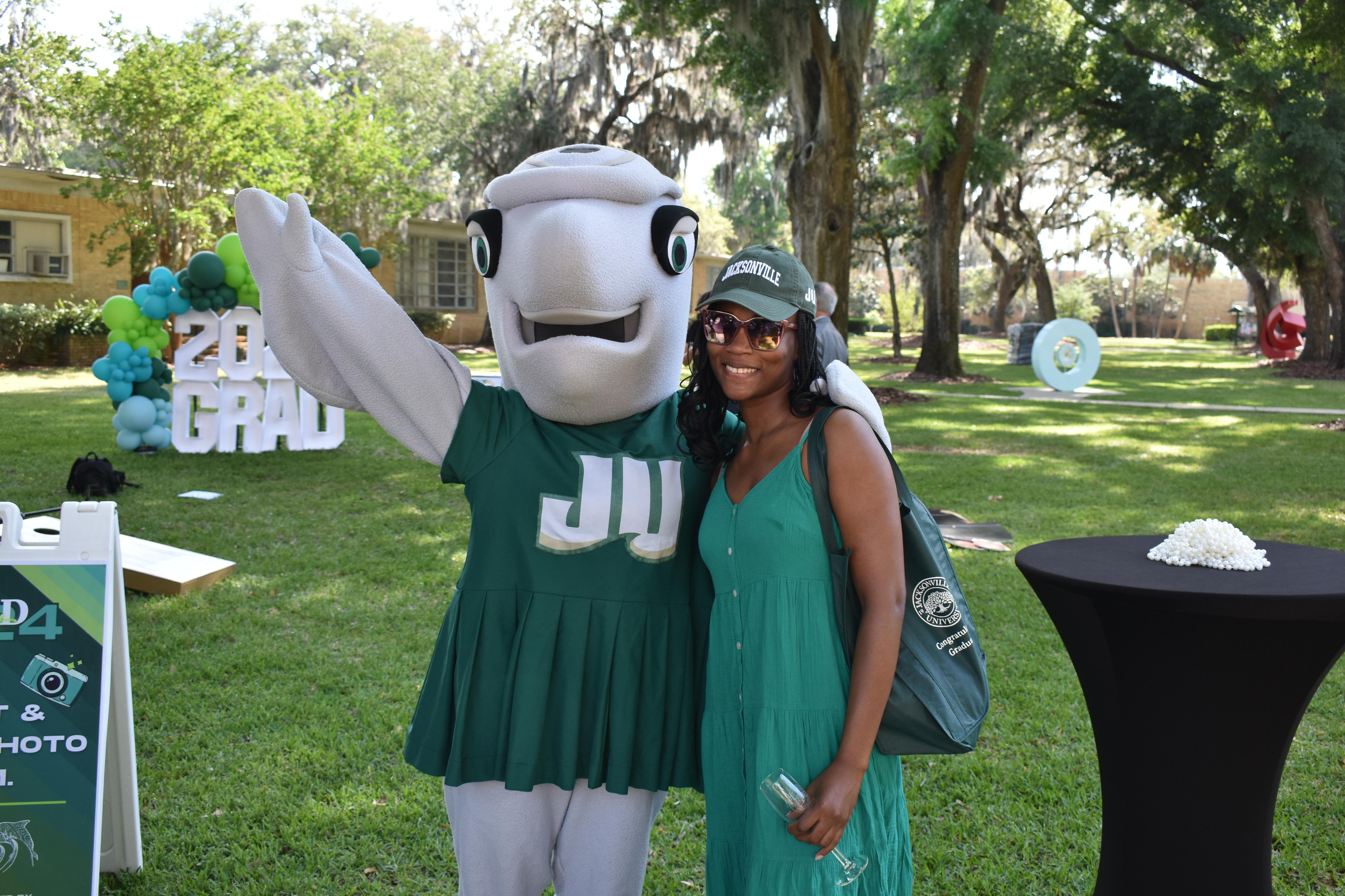 Nellie and Student at Grad Fest