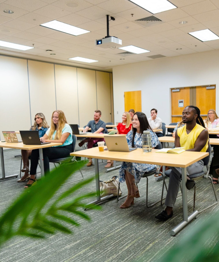 Students in a classroom setting.