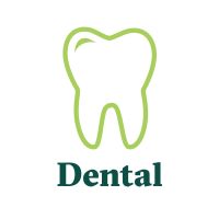 tooth icon with the word 'dental' underneath