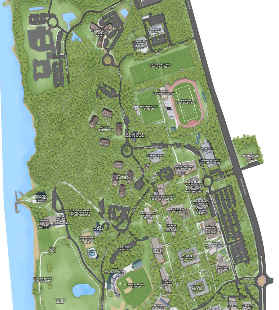 JU Campus Map illustration