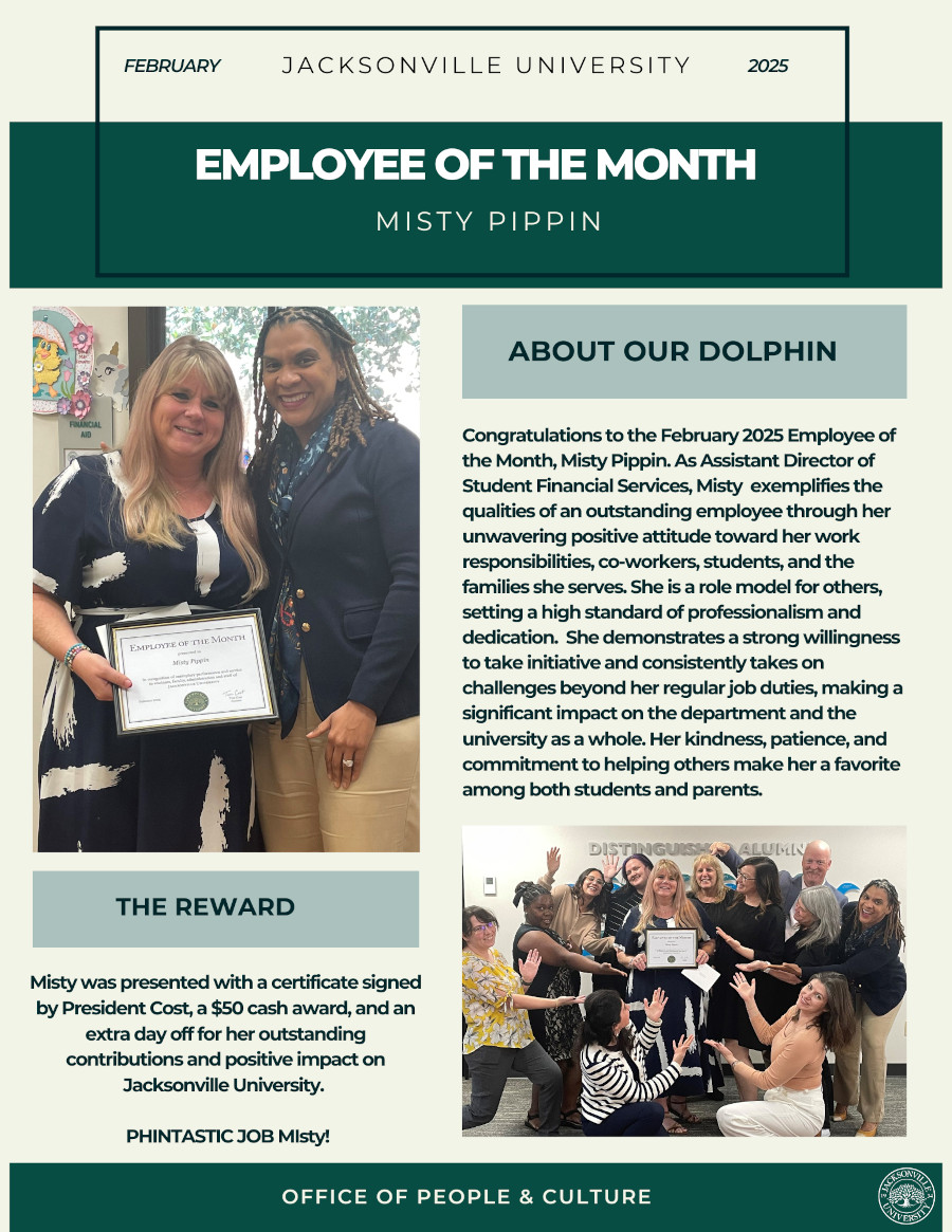 Employee of the Month Jacksonville University