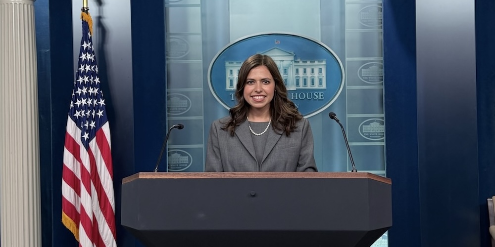 Emily Soud inside White House