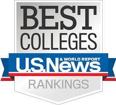 Banner with text "Best Colleges, U.S. News & World Report, Rankings"